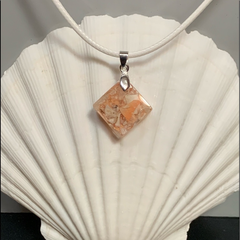 Crab Shell Pendant & Necklace